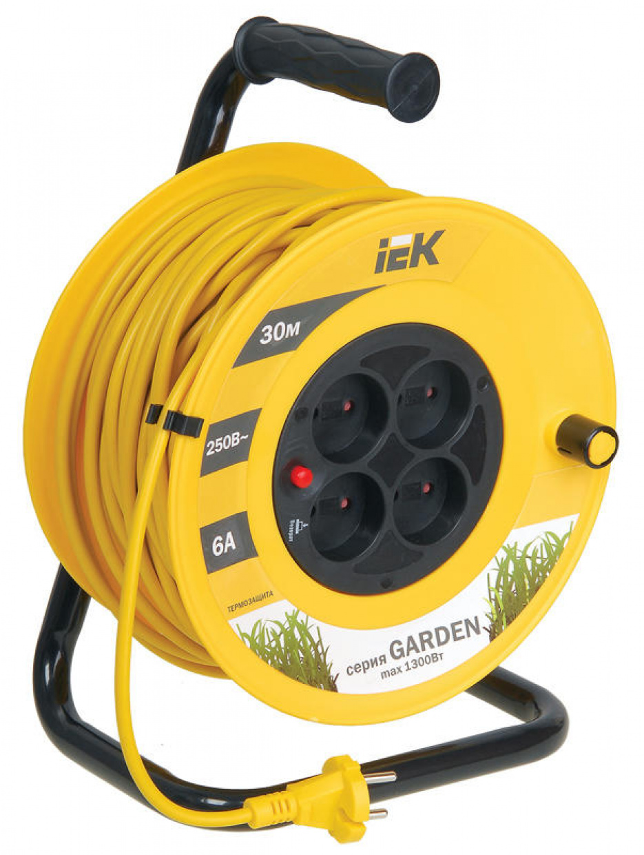 Удлинитель на катушке"Garden" 30 м, 6 А IEK WKP23-06-04-30